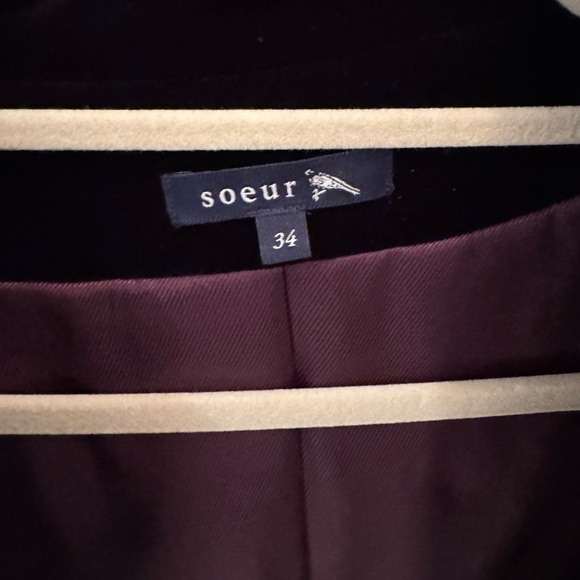 Soeur Black Velvet Jacket with Toggles - Picture 2 of 5